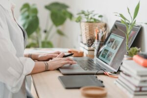 Business Owner Loans of a woman on her computer
